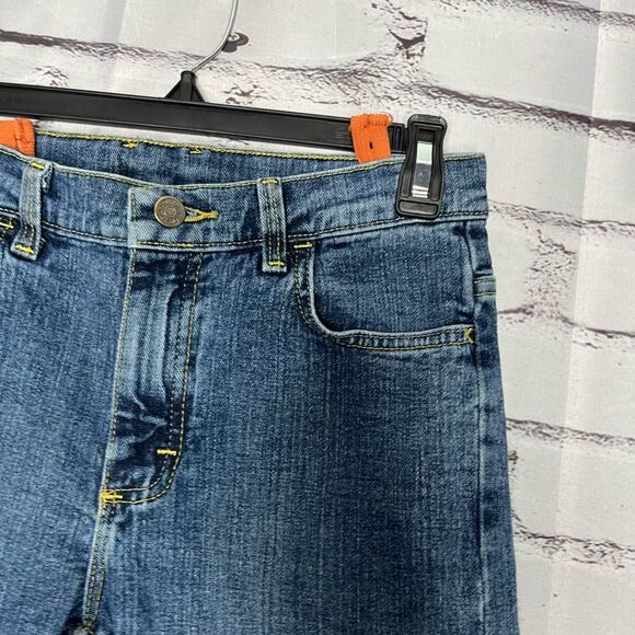 Wrangler Blue Straight Jeans Classic Fit SZ 12 Zip Button Adjustable Waistband - Picture 6 of 15